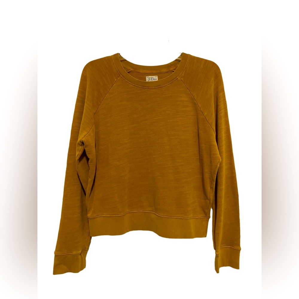 J. Crew Vintage Fleece mustard crew neck Size S